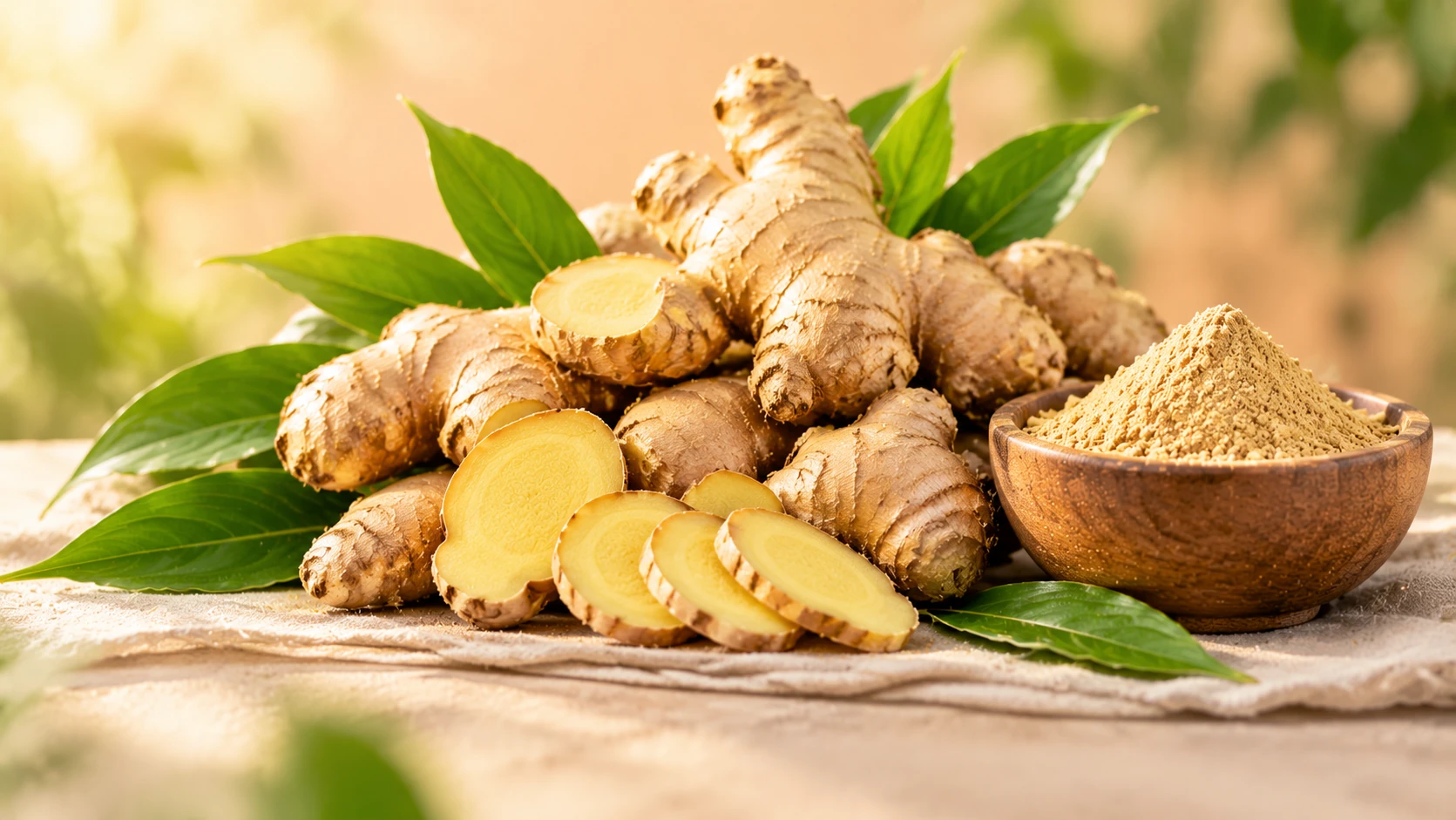 Decorative ginger crop illustration